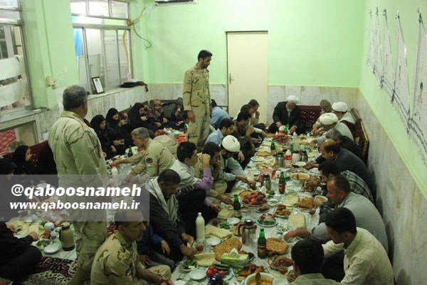  ضیافت افطاری با حضور خانواده های شهدای مرزبانی شرق استان گلستان 