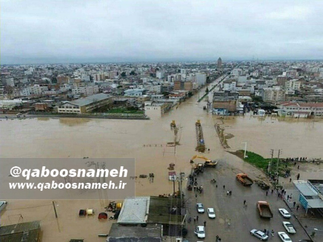 سیلاب در گنبدکاووس/ تصاویر