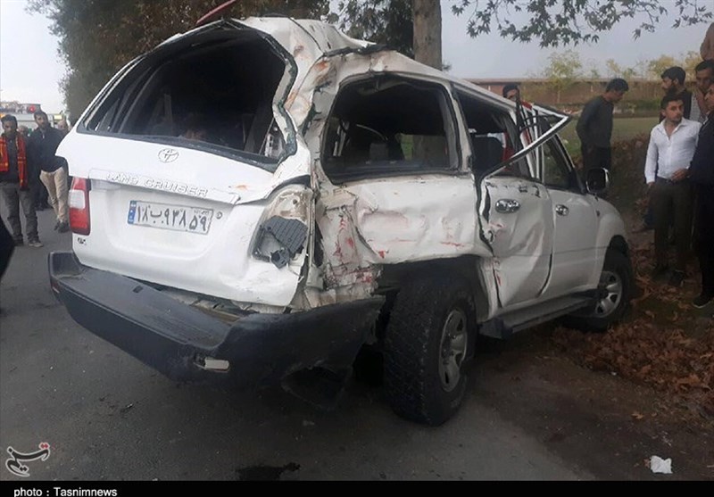 تصادف شدید کاروان همراه وزیرکار در گلستان + عکس
