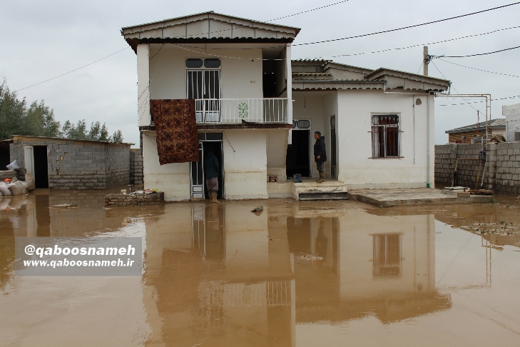 خسارت سیل به 50 منزل مسکونی در روستای بی بی شیروان گنبدکاووس/ تصاویر